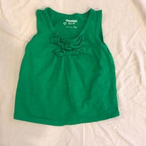 BUNDLE 5/$10, 9M Oshkosh Green Ruffles Tank Top
